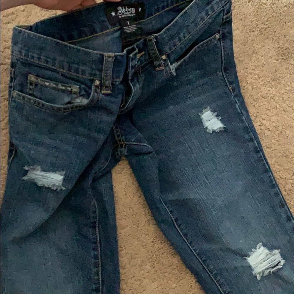 Abbey dawn ripped jeans size 7